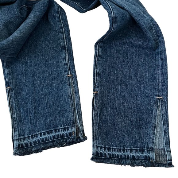 NWT Good American Good Boy Twisted Slit Style GBDS991T Color Blue 404 Si… - Picture 6 of 10